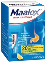 Maalox Maux D'estomac, Suspension Buvable Citron 20 Sachets à SAINT-JEAN-DE-LA-RUELLE