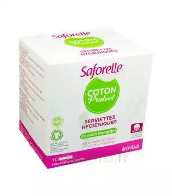 Saforelle Coton Protect Serviette Jetable Avec Ailette B/10 à SAINT-JEAN-DE-LA-RUELLE