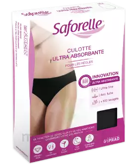 Saforelle Culotte Ultra Absorbante Règles Noire Tm à SAINT-JEAN-DE-LA-RUELLE